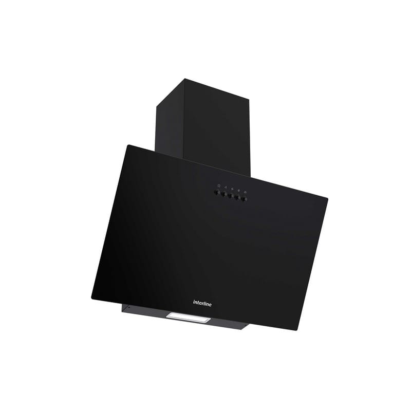 Витяжка похила TEFFI SLIM BL A/60/GL/PB чорне скло INTERLINE Витяжка похила TEFFI SLIM BL A/60/GL/PB чорне скло INTERLINE
