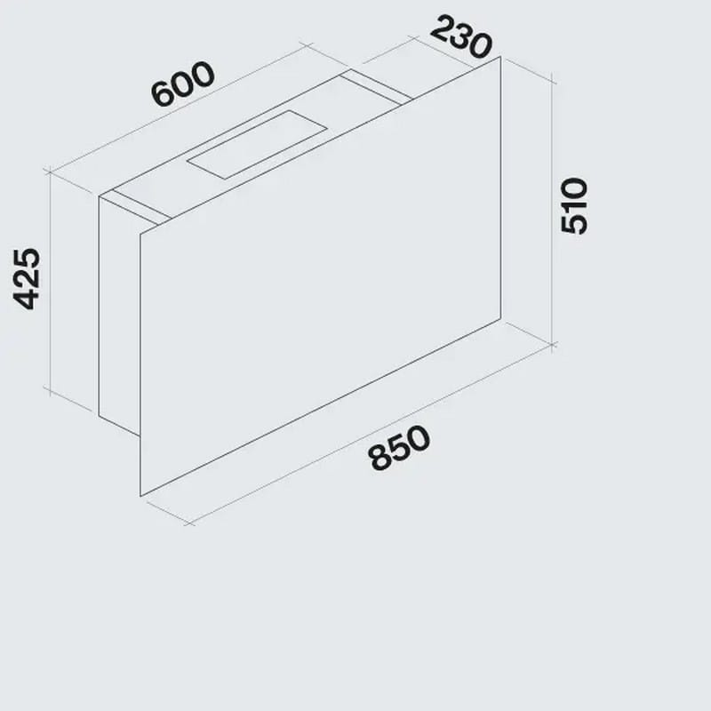 Витяжка пристінна COVER 85 BLACKBOARD GLASS 600 (CCFN85.E0P2#ZZZN460F) Falmec