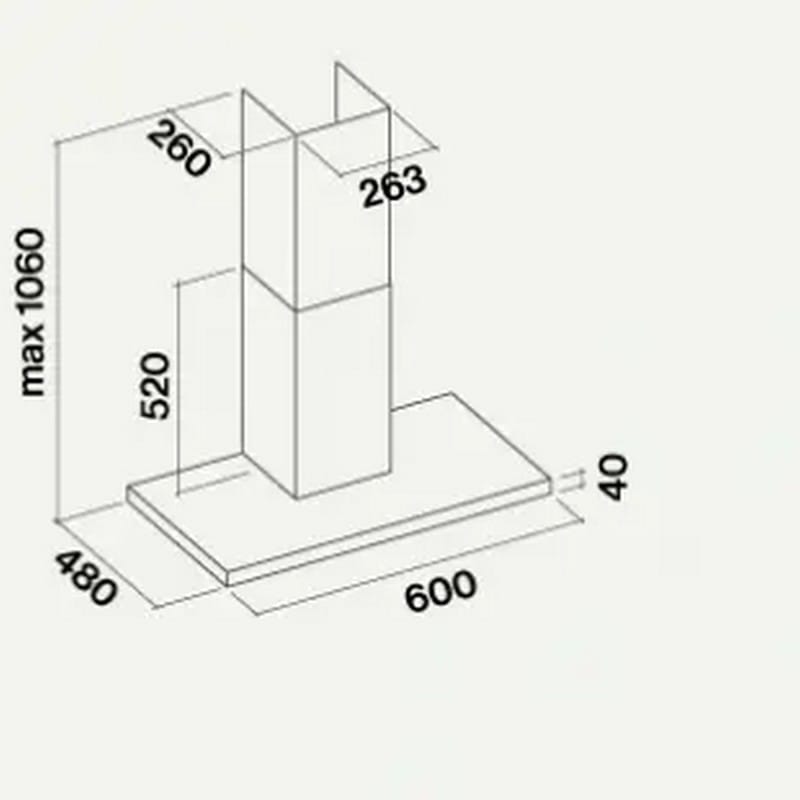 Витяжка пристінна LUMEN 60 IX 800 WHITE (CLUN60.E0P1#NEUI491F) Falmec Витяжка пристінна LUMEN 60 IX 800 WHITE (CLUN60.E0P1#NEUI491F) Falmec