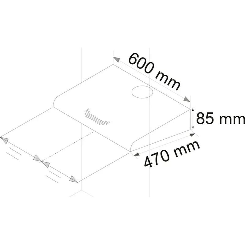 Вытяжка пристенная 60см OSC6111BH Hansa