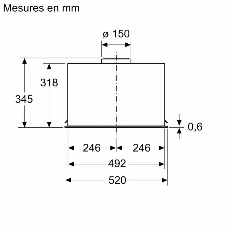 Витяжка вбудована D54NAC1N0 52 см Neff Витяжка вбудована D54NAC1N0 52 см Neff