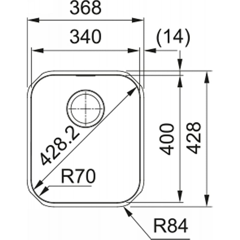 Мийка нерж. SRX 110-34 (МПС) Franke (122.0739.540)
