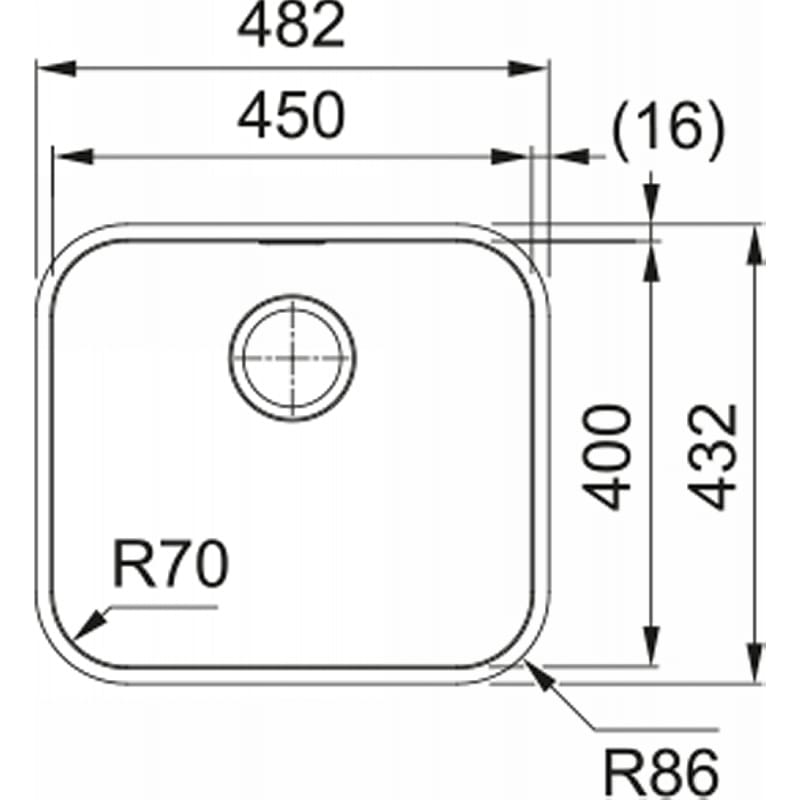 Мийка нерж. SRX 110-45 (МПС) Franke (122.0739.592)