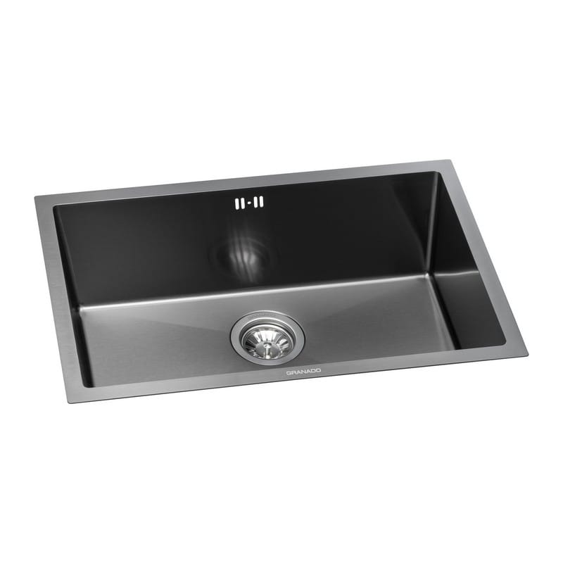 Мойка стальная Under top L STEEL S201 black (650*430*220mm) GRANADO