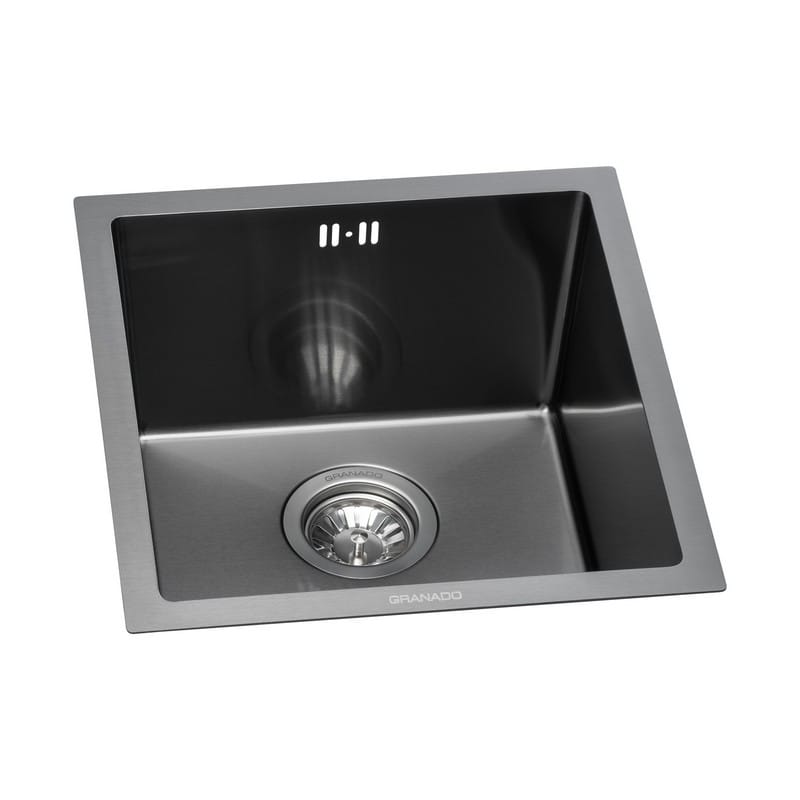 Мойка стальная Under top mini STEEL S201 black (400*430*220mm) GRANADO