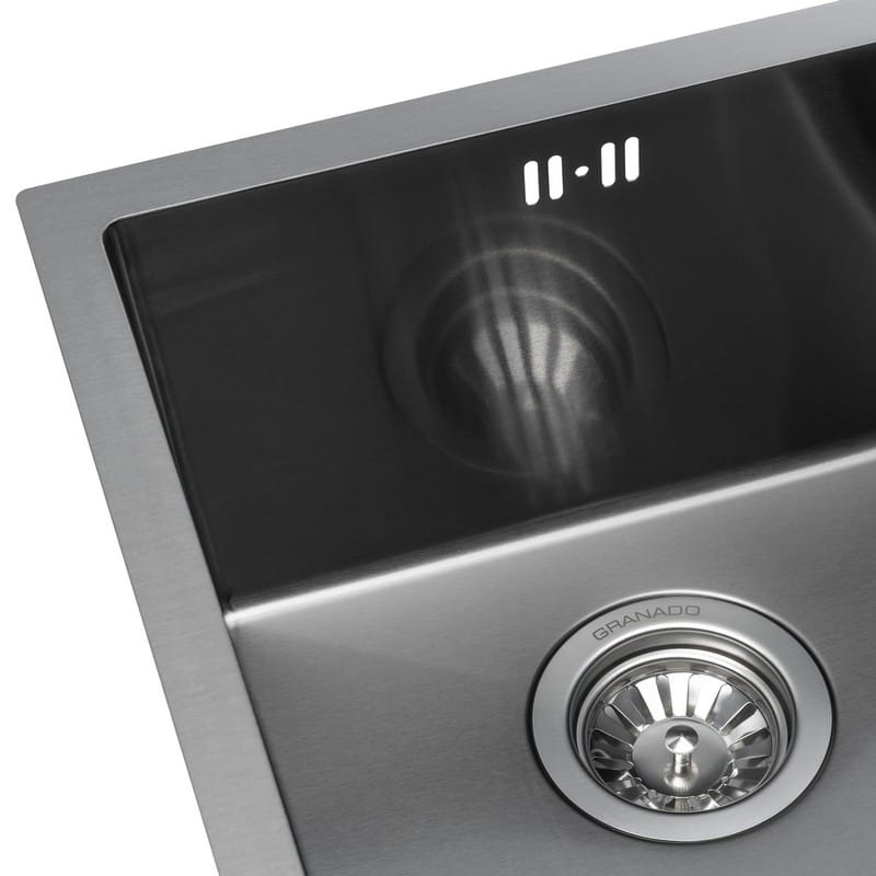 Мойка стальная Under top mini STEEL S201 black (400*430*220mm) GRANADO