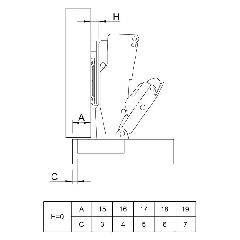 Петля Clip-On, 165°, трансформер, без пружини, никель, 3D Muller Profi Line Петля Clip-On, 165°, трансформер, без пружини, никель, 3D Muller Profi Line