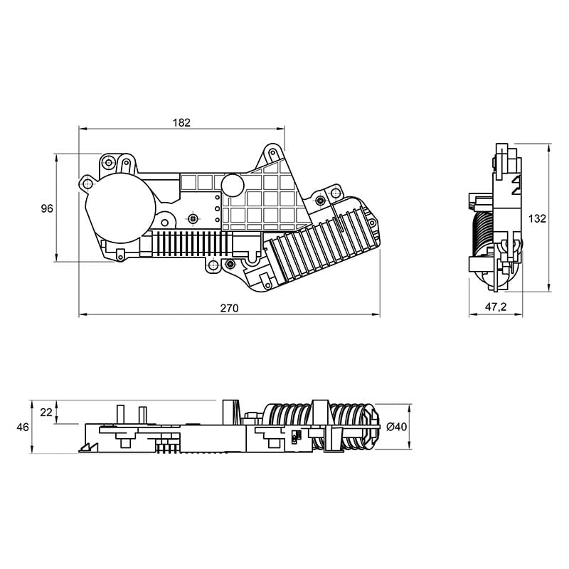 Электропривод для автоматического подъёма фасада для Free Fold/Swing/Up (372.37.099) Hafele Электропривод для автоматического подъёма фасада для Free Fold/Swing/Up (372.37.099) Hafele