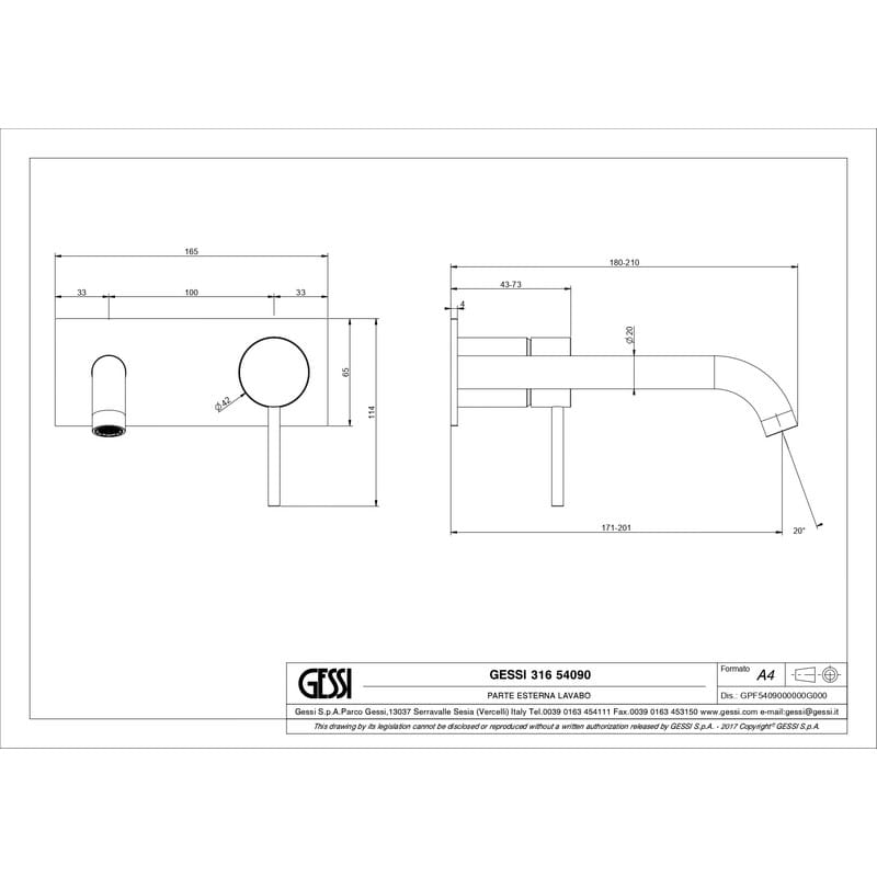 Змішувач для умивальника (зовнішня частина) Gessi 316 Black Metal Brushed PVD (54090-707) Gessi Змішувач для умивальника (зовнішня частина) Gessi 316 Black Metal Brushed PVD (54090-707) Gessi