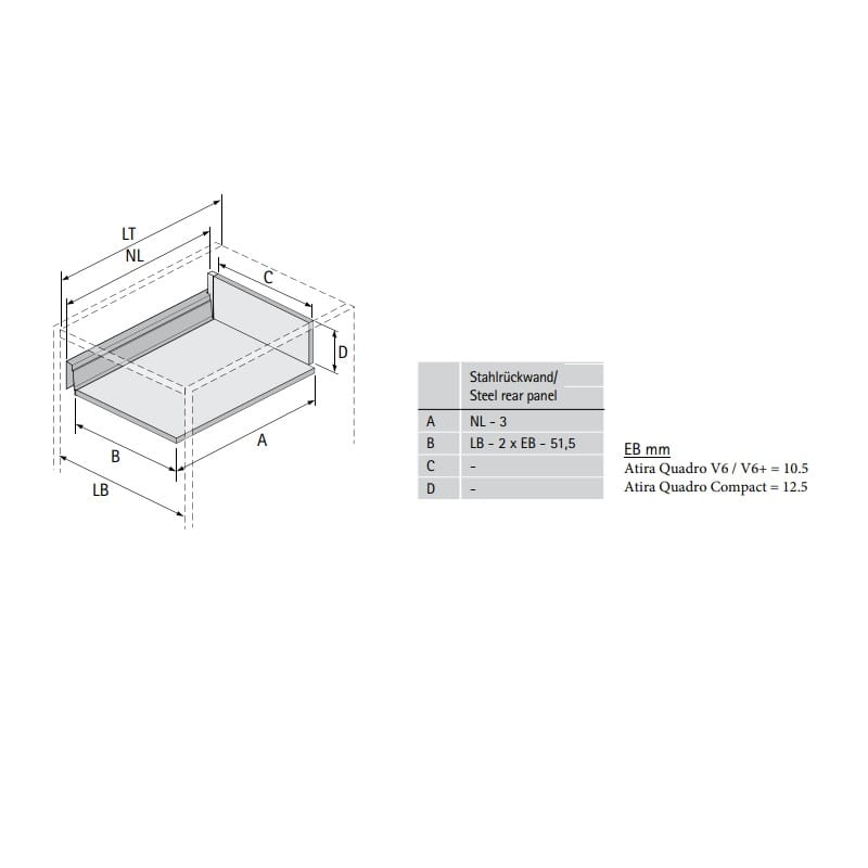 Задняя стенка стальная Atira, H=144, ШК=450/454, белый (9194468) Hettich Задняя стенка стальная Atira, H=144, ШК=450/454, белый (9194468) Hettich