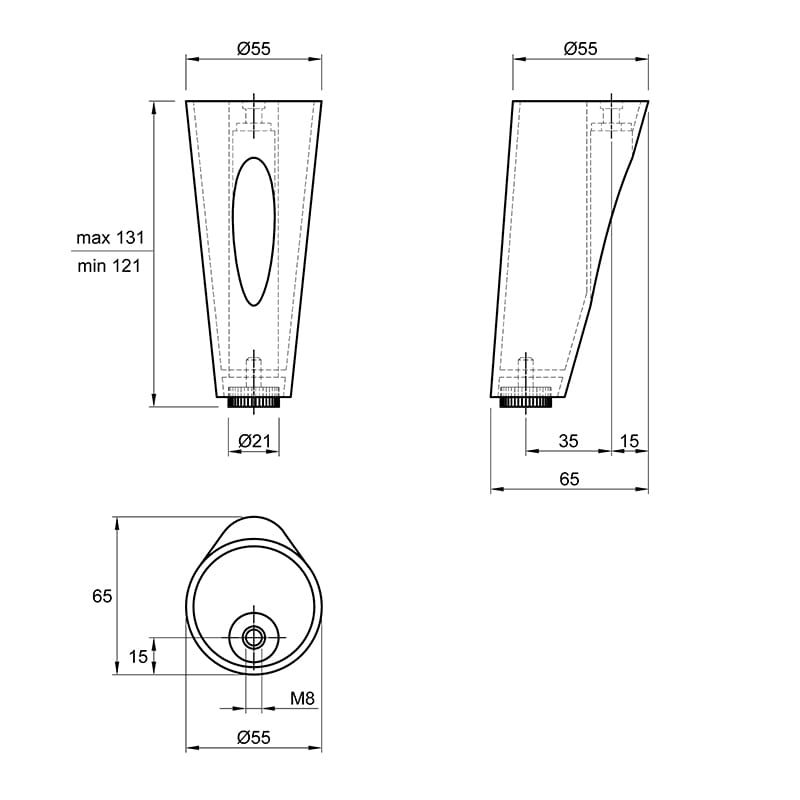 Мебельная ножка Ferro Fiori PL 739 R, h=120, макс. 800 кг, золото Мебельная ножка Ferro Fiori PL 739 R, h=120, макс. 800 кг, золото