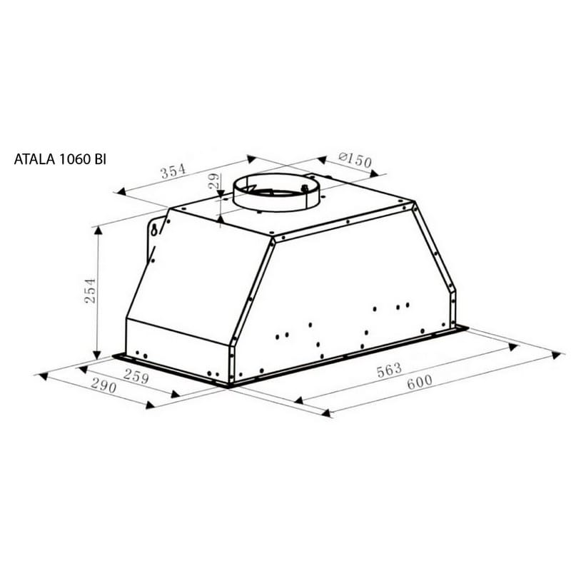 Витяжка повновбудована ATALA 1060 BI Gunter & Hauer Витяжка повновбудована ATALA 1060 BI Gunter & Hauer