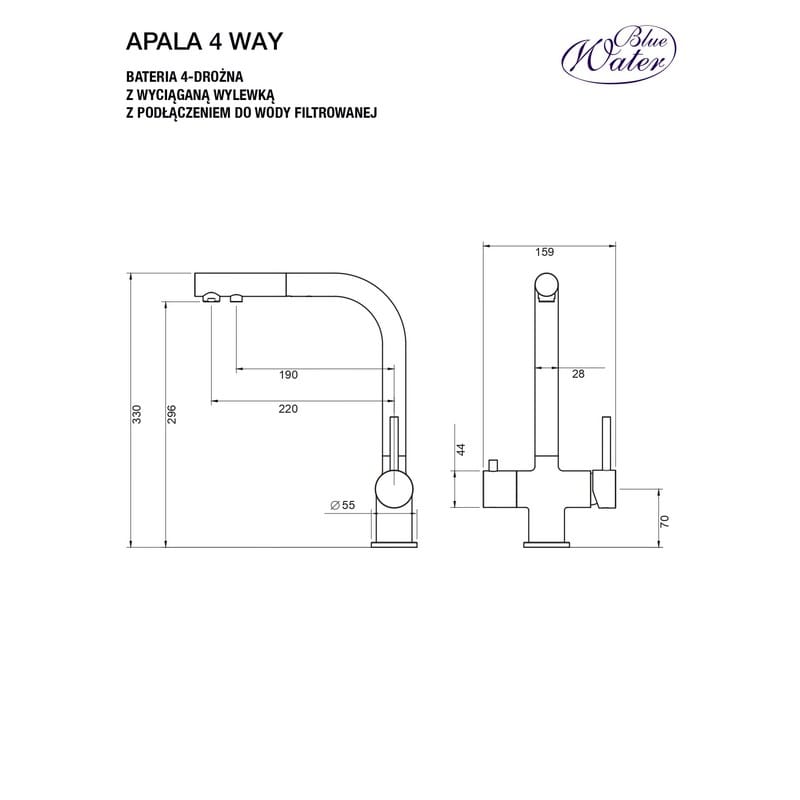 Змішувач APALA 4-х канальний сталь Blue Water (5901730617771) Змішувач APALA 4-х канальний сталь Blue Water (5901730617771)