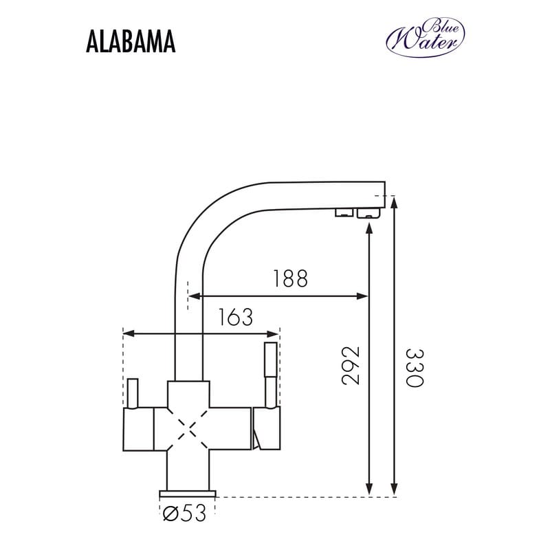 Змішувач ALABAMA хром Blue Water (5901730610017)
