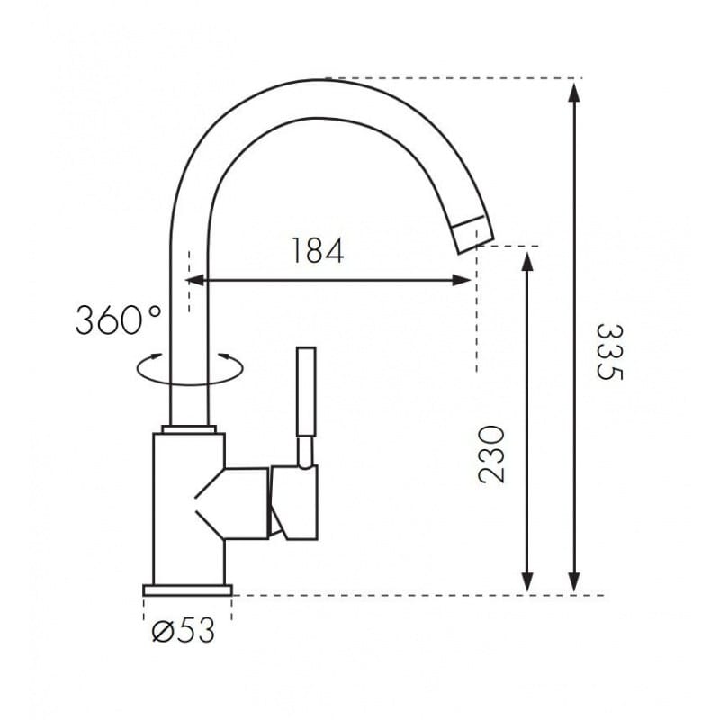 Змішувач COLORADO золото глянець Blue Water