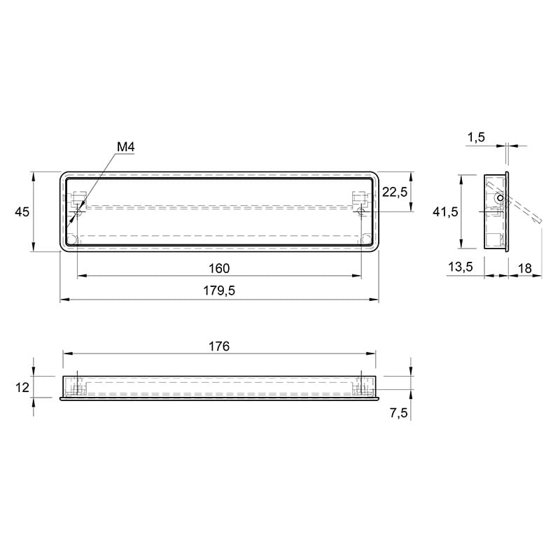 Ручка Ferro Fiori M 0860.160 чорний браш Ручка Ferro Fiori M 0860.160 чорний браш