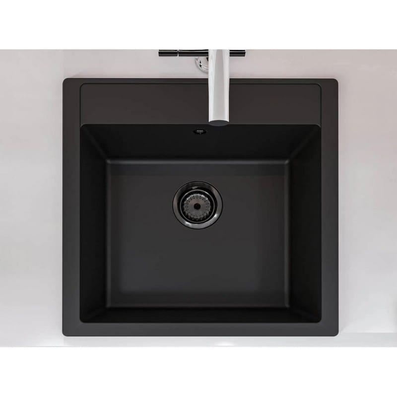 Кухонна мийка BODRUM 510 black shine mirastone Miraggio Кухонна мийка BODRUM 510 black shine mirastone Miraggio