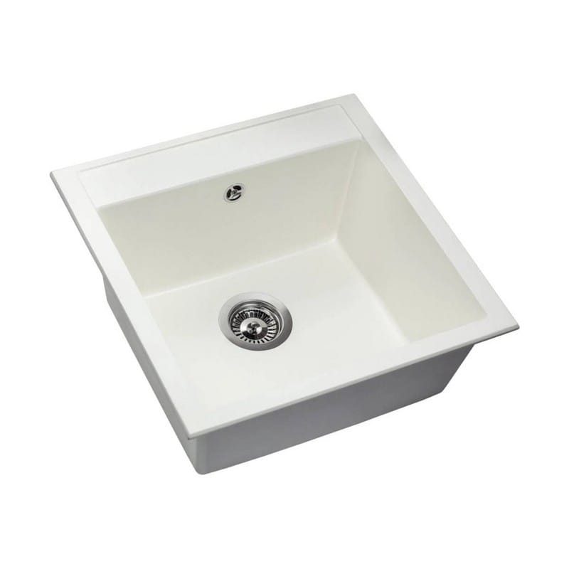 Кухонна мийка BODRUM 510 white mirastone Miraggio