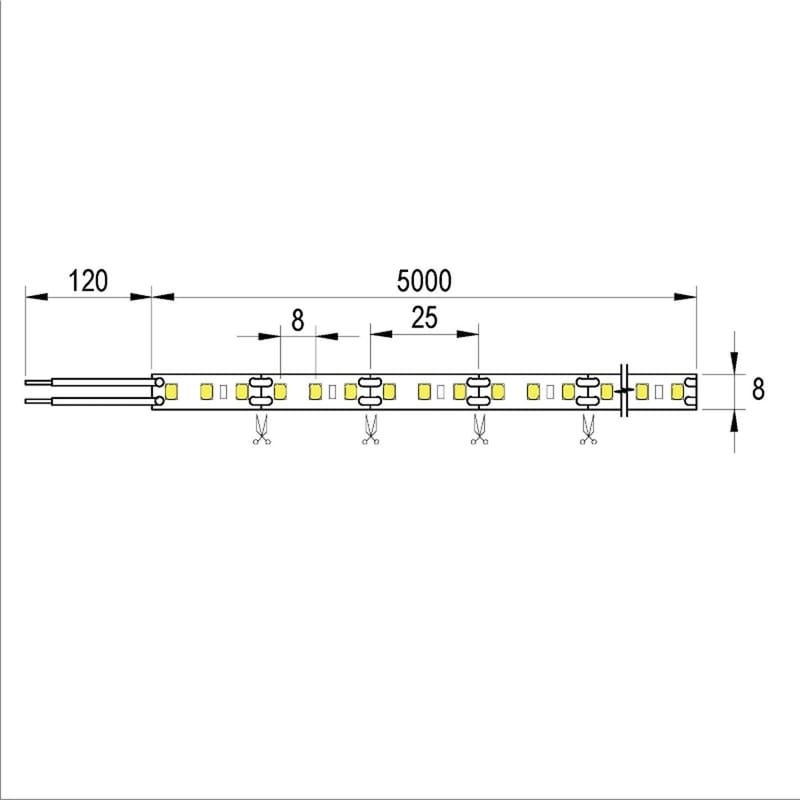 LED-лента Smart 2835 SMD, 120 светодиодов/м, 9,6 Вт, 12 В, холодный свет, 6500 К LED-лента Smart 2835 SMD, 120 светодиодов/м, 9,6 Вт, 12 В, холодный свет, 6500 К