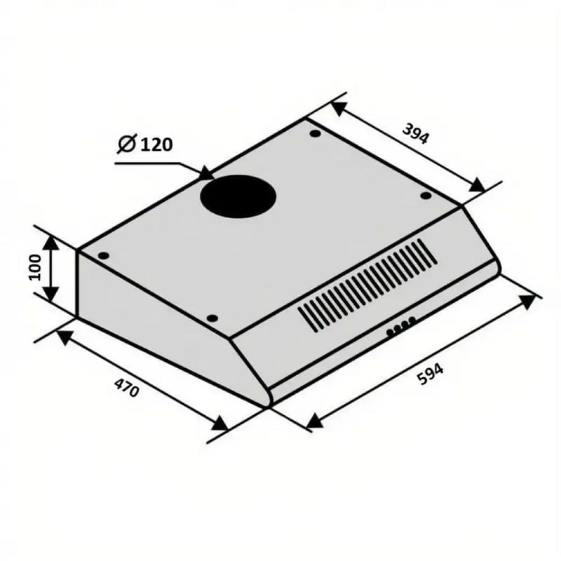Пристінна витяжка FLAT 60 WH VENTOLUX Пристінна витяжка FLAT 60 WH VENTOLUX