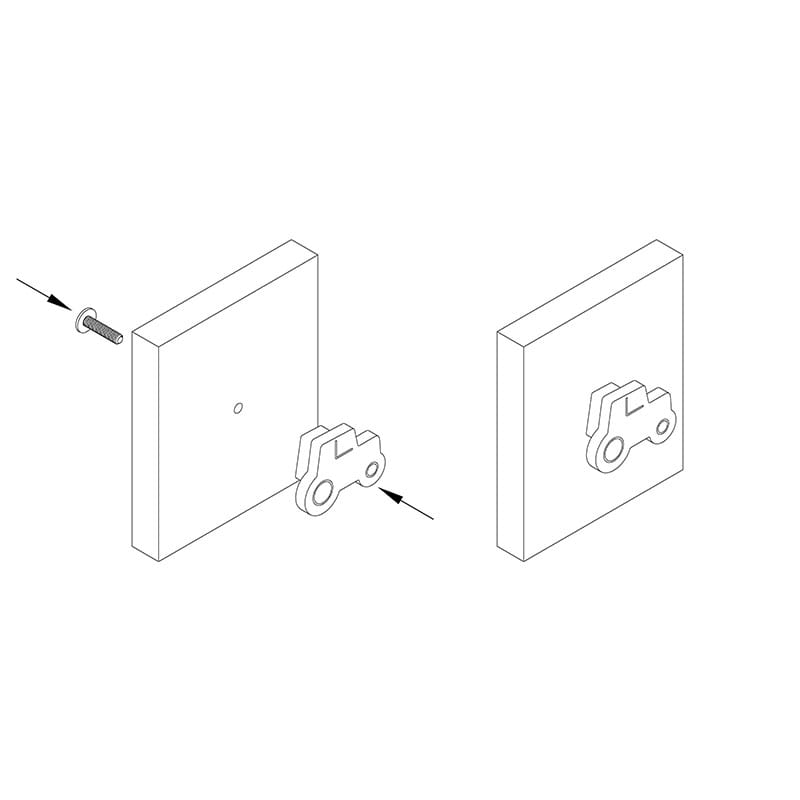 Ручка Ferro Fiori M 0095.01 білий дуб, Трактор Ручка Ferro Fiori M 0095.01 білий дуб, Трактор