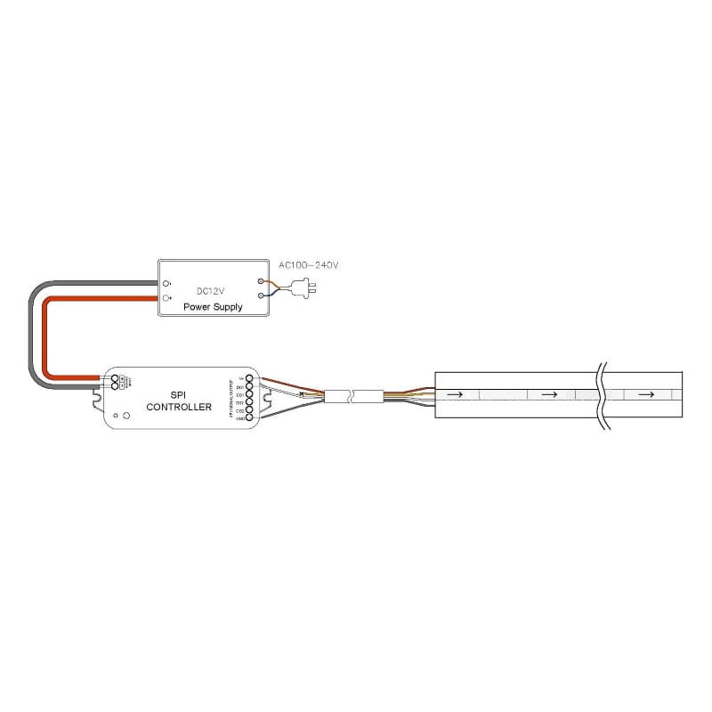 Neon-лента адресная, SMD 4040, 10W, 12V, IP65, 10х10 mm, RGB Neon-лента адресная, SMD 4040, 10W, 12V, IP65, 10х10 mm, RGB