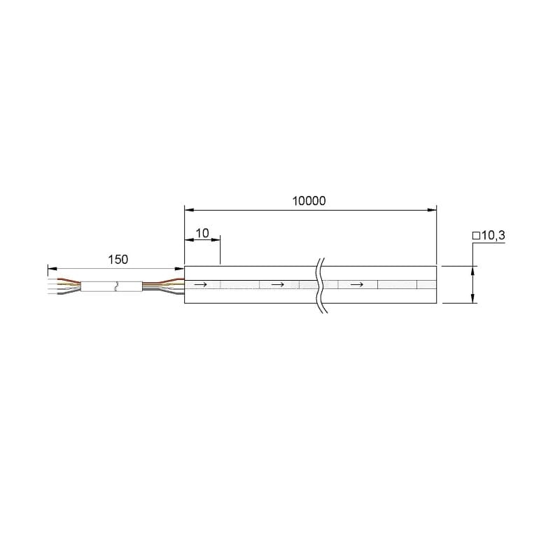 Neon-лента адресная, SMD 4040, 10W, 12V, IP65, 10х10 mm, RGB Neon-лента адресная, SMD 4040, 10W, 12V, IP65, 10х10 mm, RGB