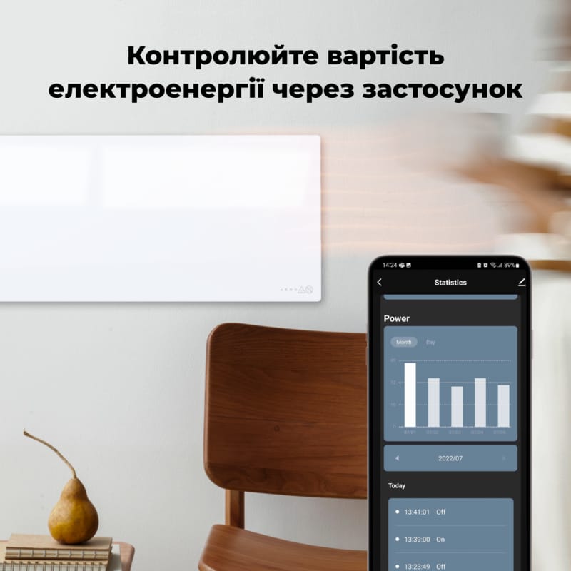 Обігрівач Premium Eco Smart Heater, 700W, Led display GH3S LED (AGH0003S) AENO