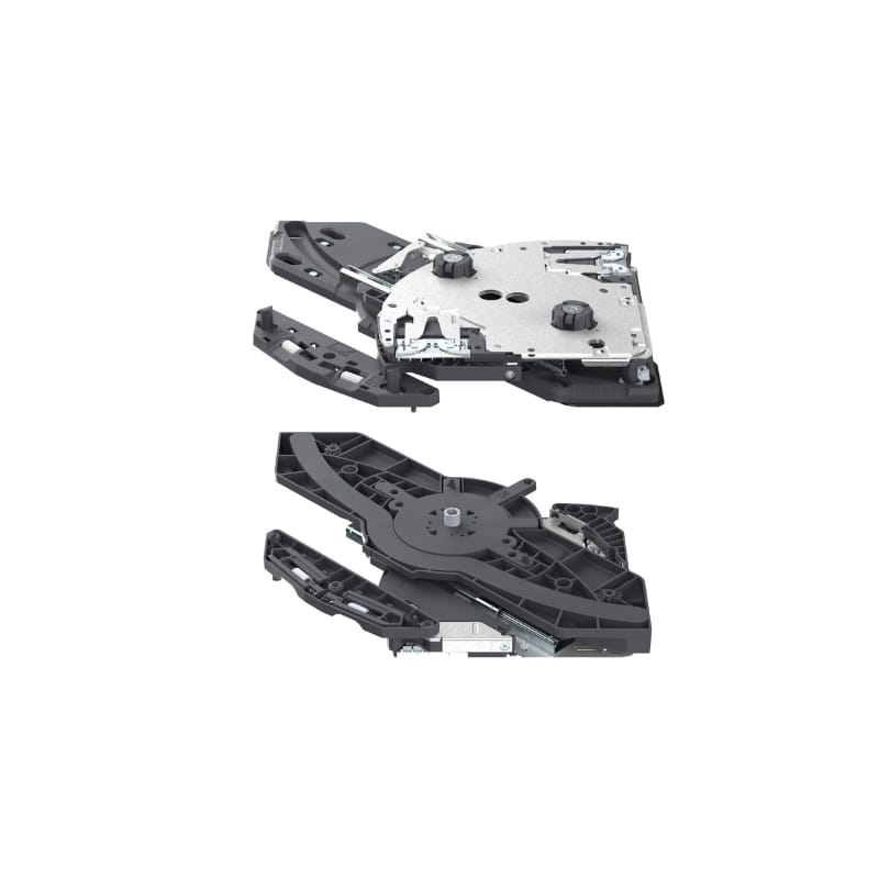 Комплект поворотної фурнітури FurnSpin S правий нижній Push to open з доводчиком (9349286) Hettich