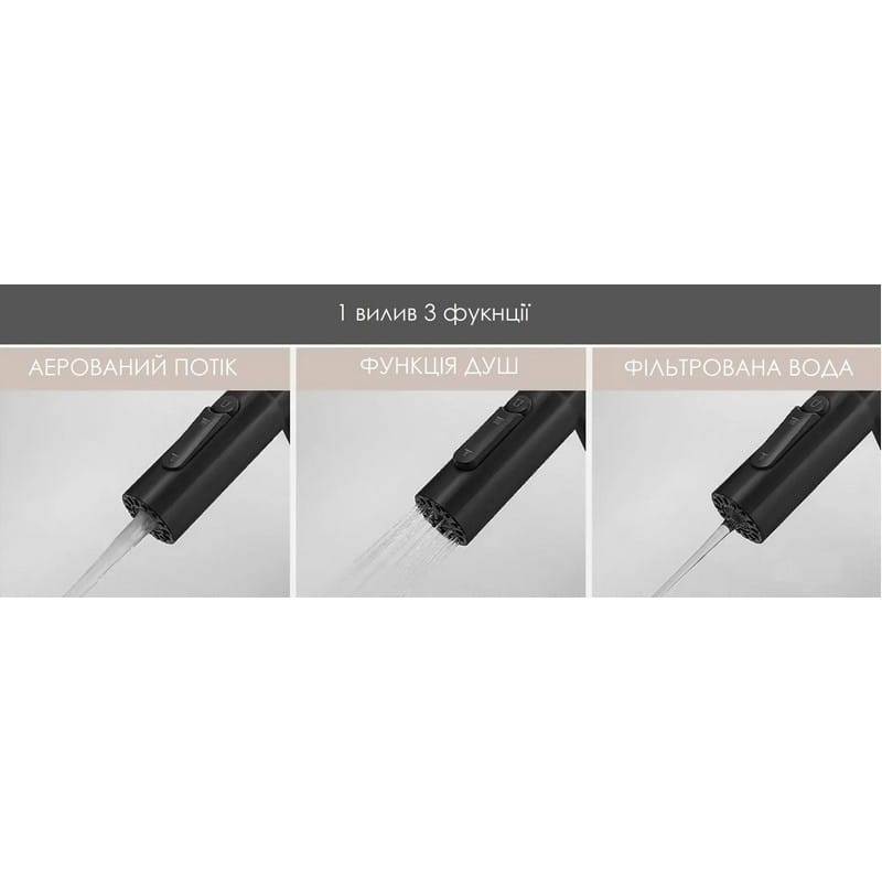 Змішувач FKM 3128 Black Steell Fabiano Змішувач FKM 3128 Black Steell Fabiano