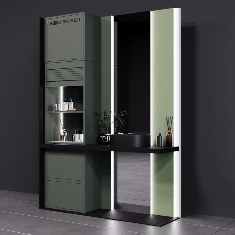Комплект жалюзі REHAU RAUVOLET Noble Matt Olive Detour 3141L 600x1000: C3-кас., 25мм, ДСП 18-19 мм