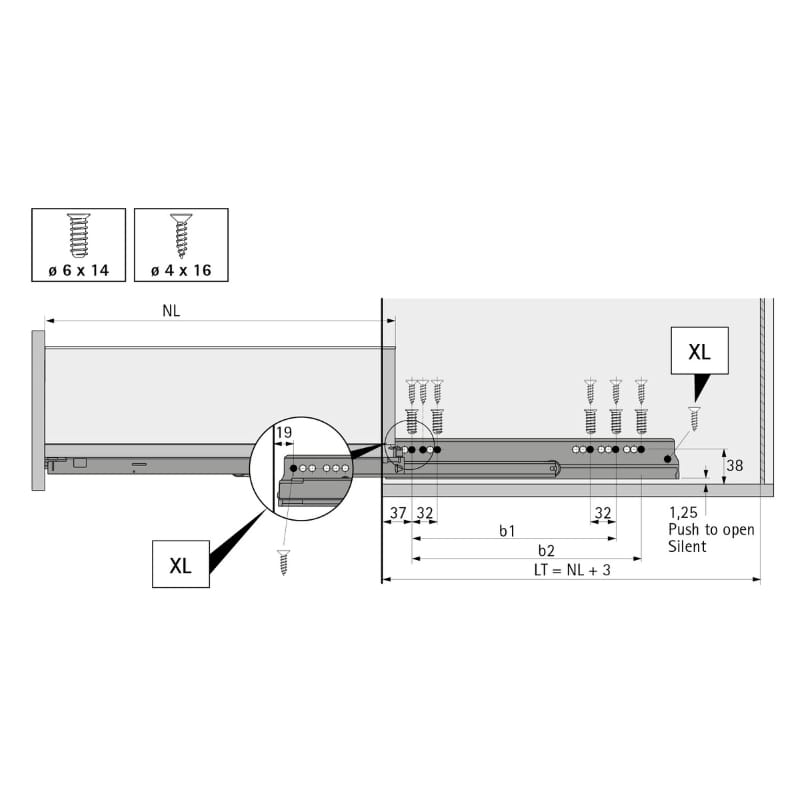 AvanTech YOU Комплект боковин (без крепления) H=139, L=270мм, антрацит (9255333) Hettich