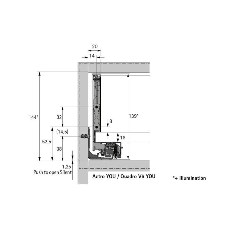 AvanTech YOU Комплект боковин (без крепления) H=139, L=270мм, антрацит (9255333) Hettich