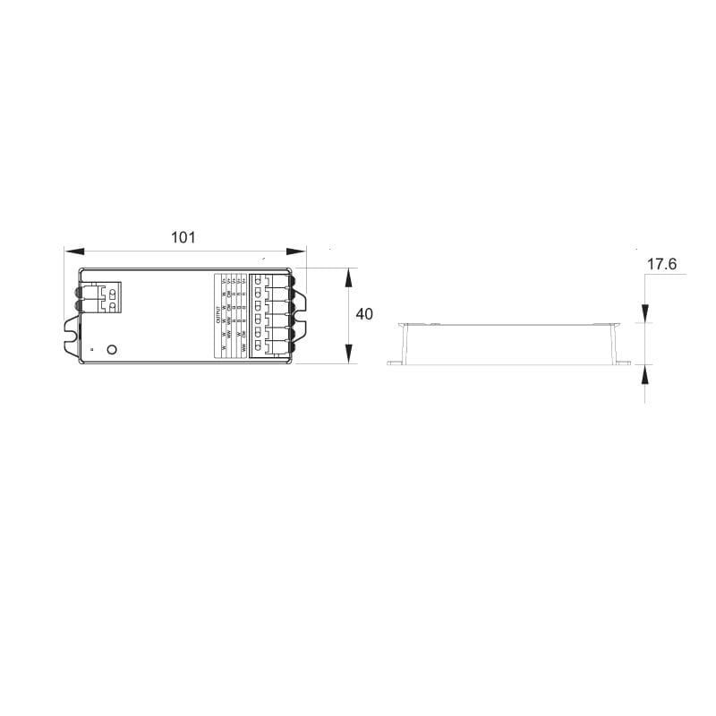 LED контролер RGB, RGBW, W, ССT 4 в 1, DC 12/24V, 6A,Matter+WiFi+2,4G, Lumine