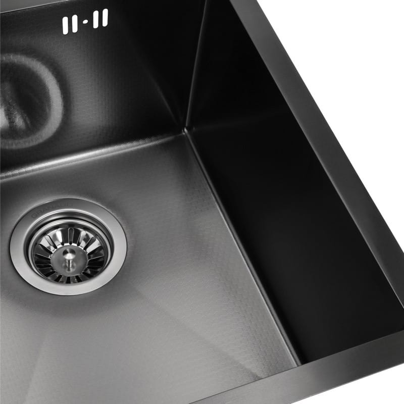 Мийка сталева Pravia S201 black honeycomb (410*500*220mm) Granado