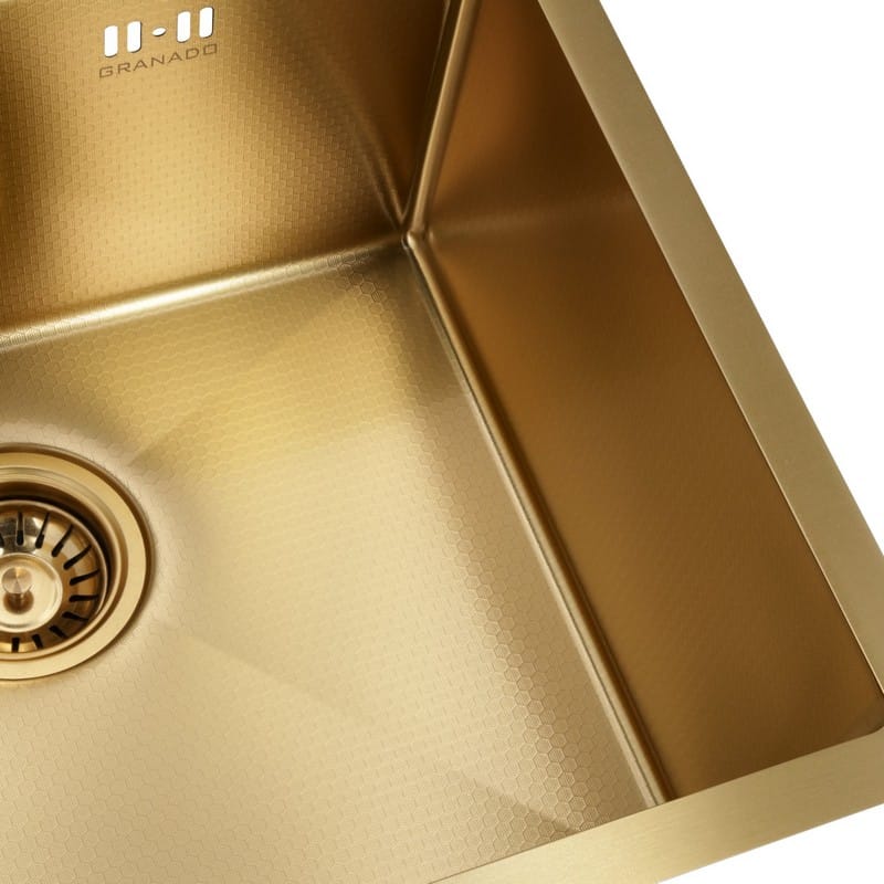 Мийка сталева Under top max STEEL S201 gold honeycomb (530*430*220mm) Granado