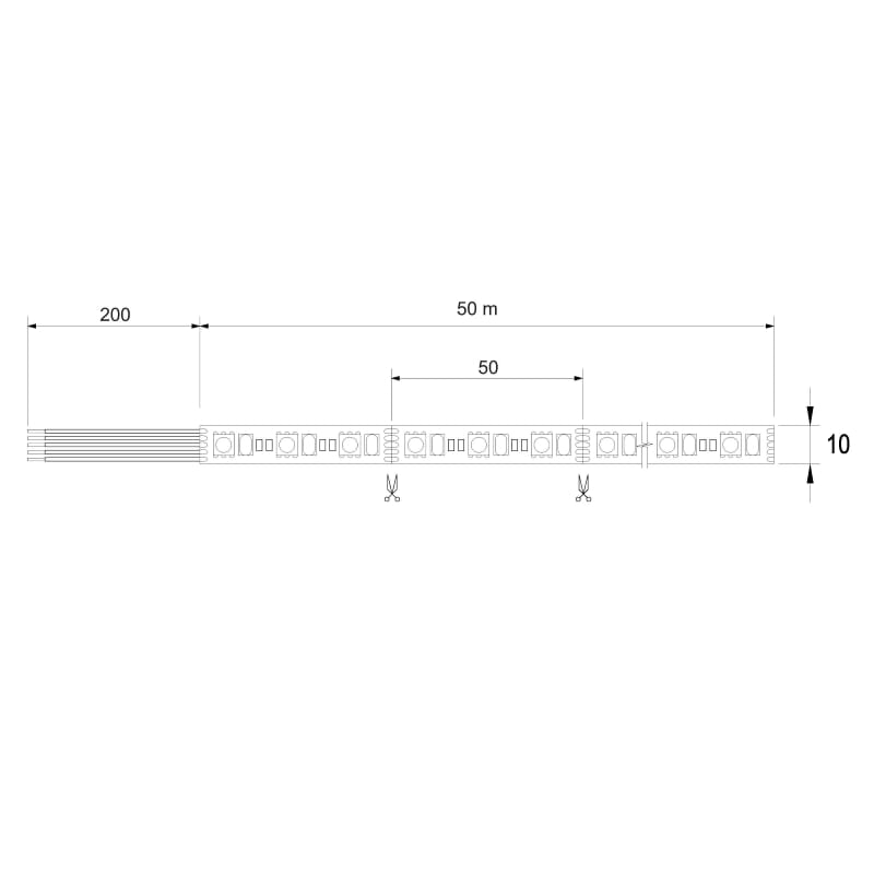 Светодиодная лента 2835 SMD, 120 светодиодов/м, 19 Вт, 12 В, IP20, RGB+W (4000 К) Светодиодная лента 2835 SMD, 120 светодиодов/м, 19 Вт, 12 В, IP20, RGB+W (4000 К)