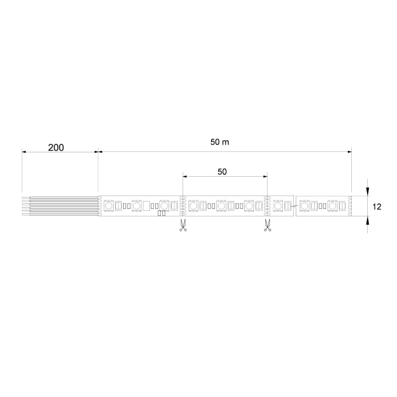 Светодиодная лента 2835 SMD, 120 светодиодов/м, 24 Вт, 12 В, IP20, RGB+CCT (3000–6500 К) Светодиодная лента 2835 SMD, 120 светодиодов/м, 24 Вт, 12 В, IP20, RGB+CCT (3000–6500 К)