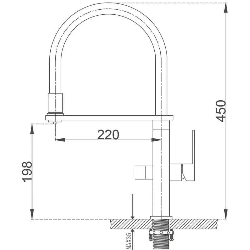 Змішувач комбінований FKM 3120 Inox Fabiano