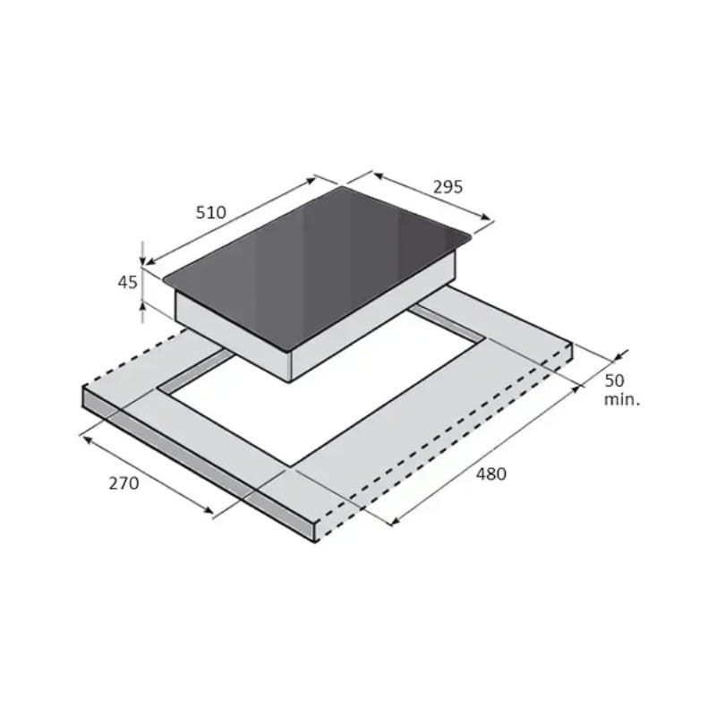 Газова варильна FHG 162 VGH Black Glass Fabiano