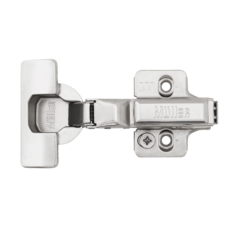 Петля Clip-On, 105°, полунакладная, с доводчиком, никель, 3D Muller Profi Line Петля Clip-On, 105°, полунакладная, с доводчиком, никель, 3D Muller Profi Line