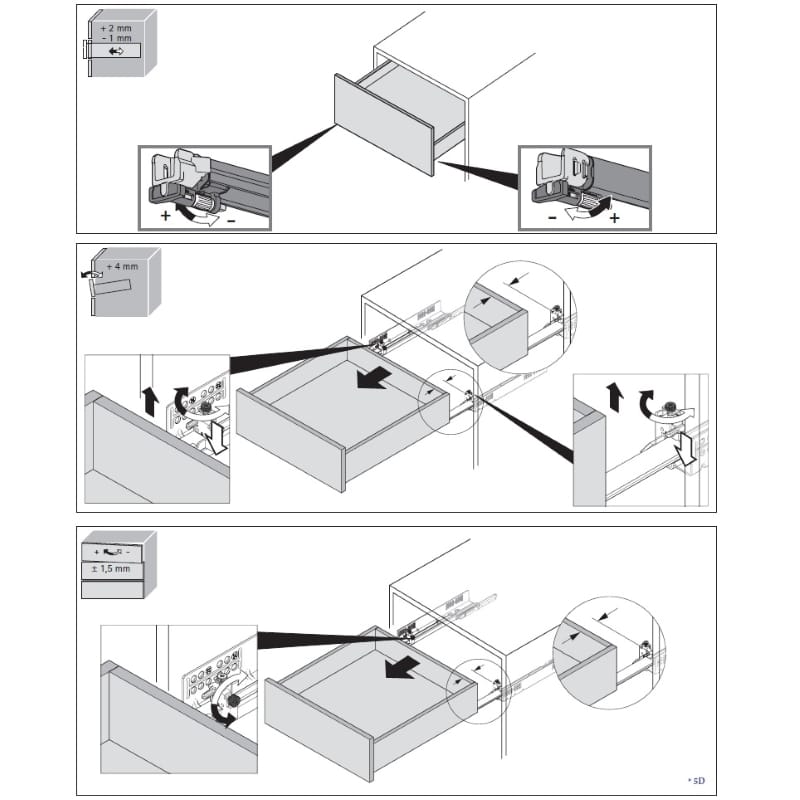 Quadro V6 5D L=400 Silent System (дотяг) повн.в., M (30кг), ліва (9332651) Hettich Quadro V6 5D L=400 Silent System (дотяг) повн.в., M (30кг), ліва (9332651) Hettich
