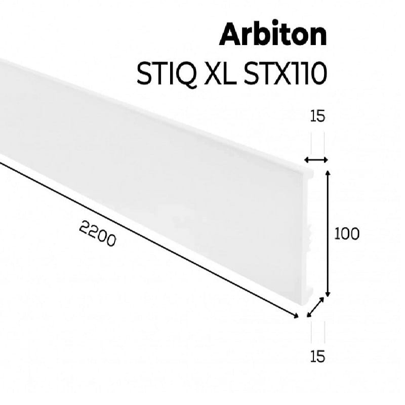 Плінтус Arbiton - STIQ XL Білий STX110 2200х100х15мм