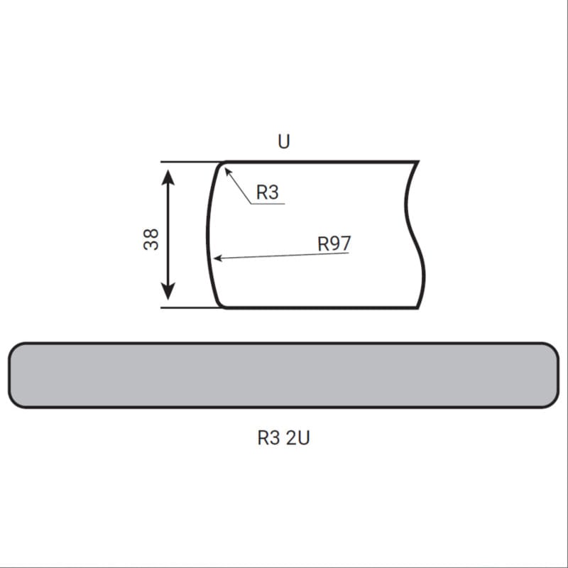 Столешница Luxeform L019/L019 R3-2 U Сонора влагост. 4200х1200х38мм