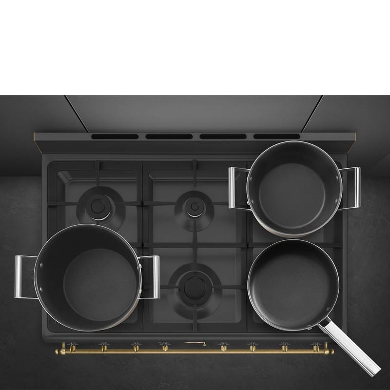 Варильний центр CO90GMAN2 90 см антрацит Smeg (COLONIALE)