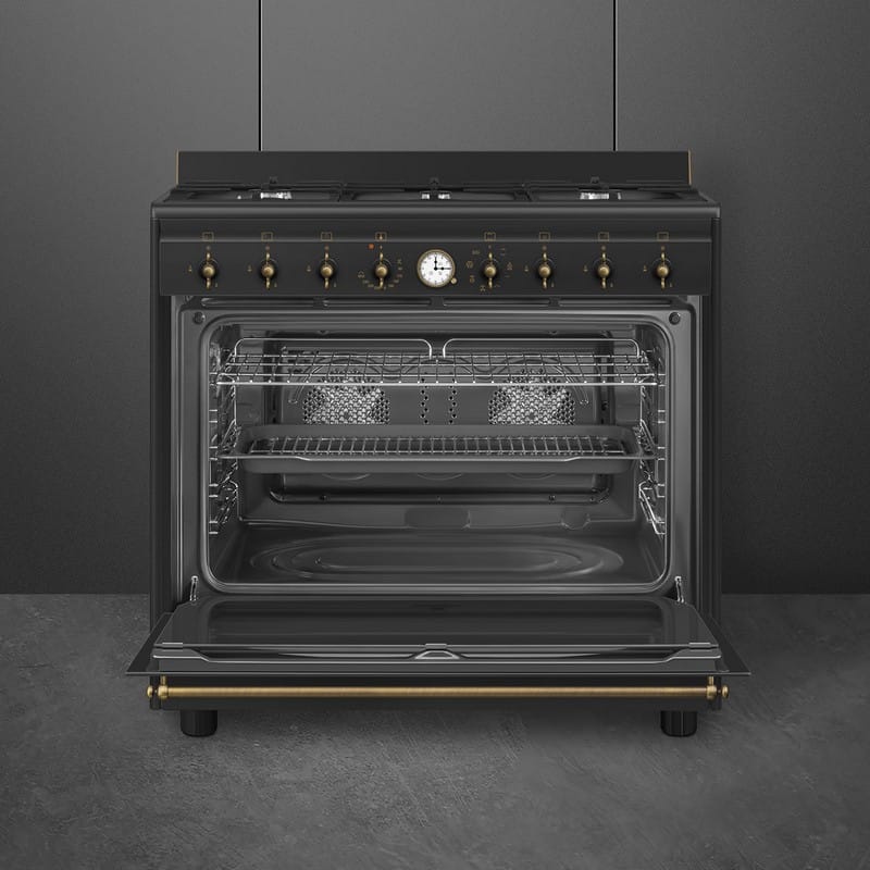 Варильний центр CO90GMAN2 90 см антрацит Smeg (COLONIALE)