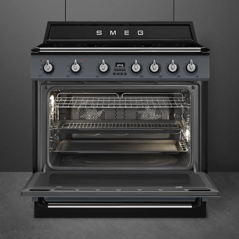 Варильний центр TR90IPGR 90 см сірий Smeg (VICTORIA) Варильний центр TR90IPGR 90 см сірий Smeg (VICTORIA)