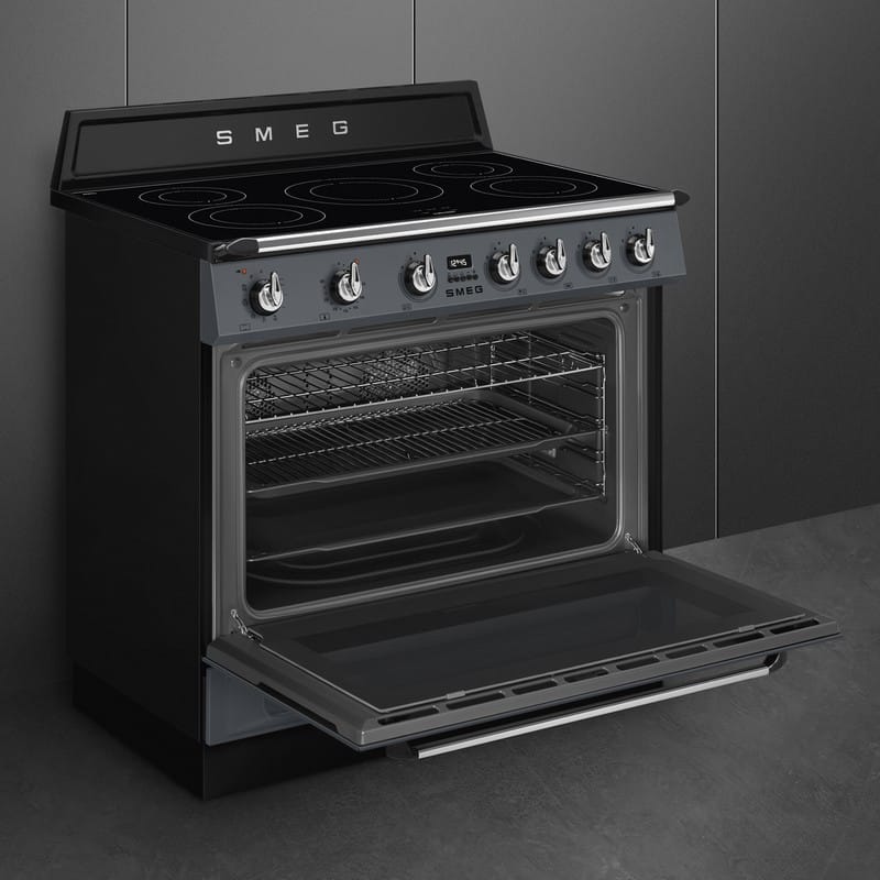 Варильний центр TR90IPGR 90 см сірий Smeg (VICTORIA) Варильний центр TR90IPGR 90 см сірий Smeg (VICTORIA)