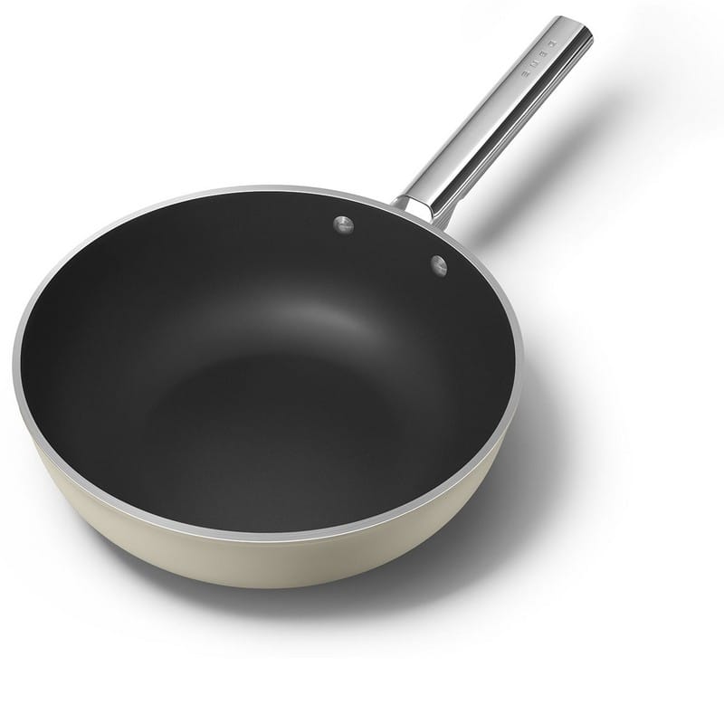 Сковорідка WOK WOF3002CRM 30 см, керамічне покриття, кремовий матовий Smeg (50'S RETRO STYLE) Сковорідка WOK WOF3002CRM 30 см, керамічне покриття, кремовий матовий Smeg (50'S RETRO STYLE)