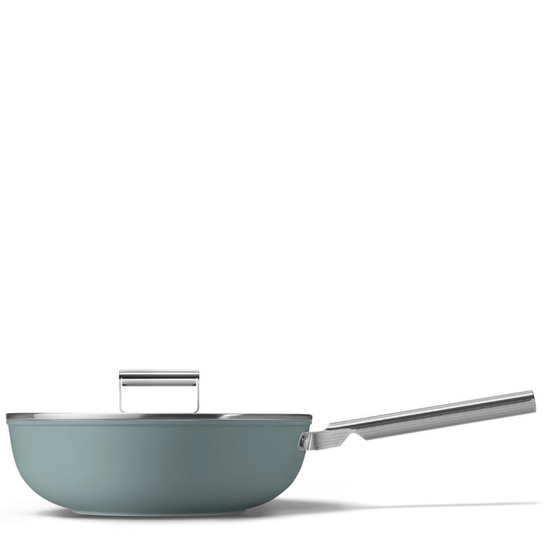 Сковорідка WOK WOF3002EGM 30 см, керамічне покриття, смарагдовий матовий Smeg (50'S RETRO STYLE) Сковорідка WOK WOF3002EGM 30 см, керамічне покриття, смарагдовий матовий Smeg (50'S RETRO STYLE)